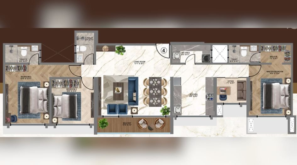 HS-Heritage-3BHK-1160-sqft